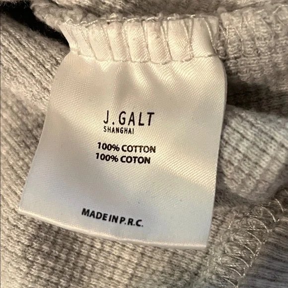 Brandi Melville/J.Galt Gray Cropped California Long Sleeve Shirt, W  Medium - Picture 7 of 7